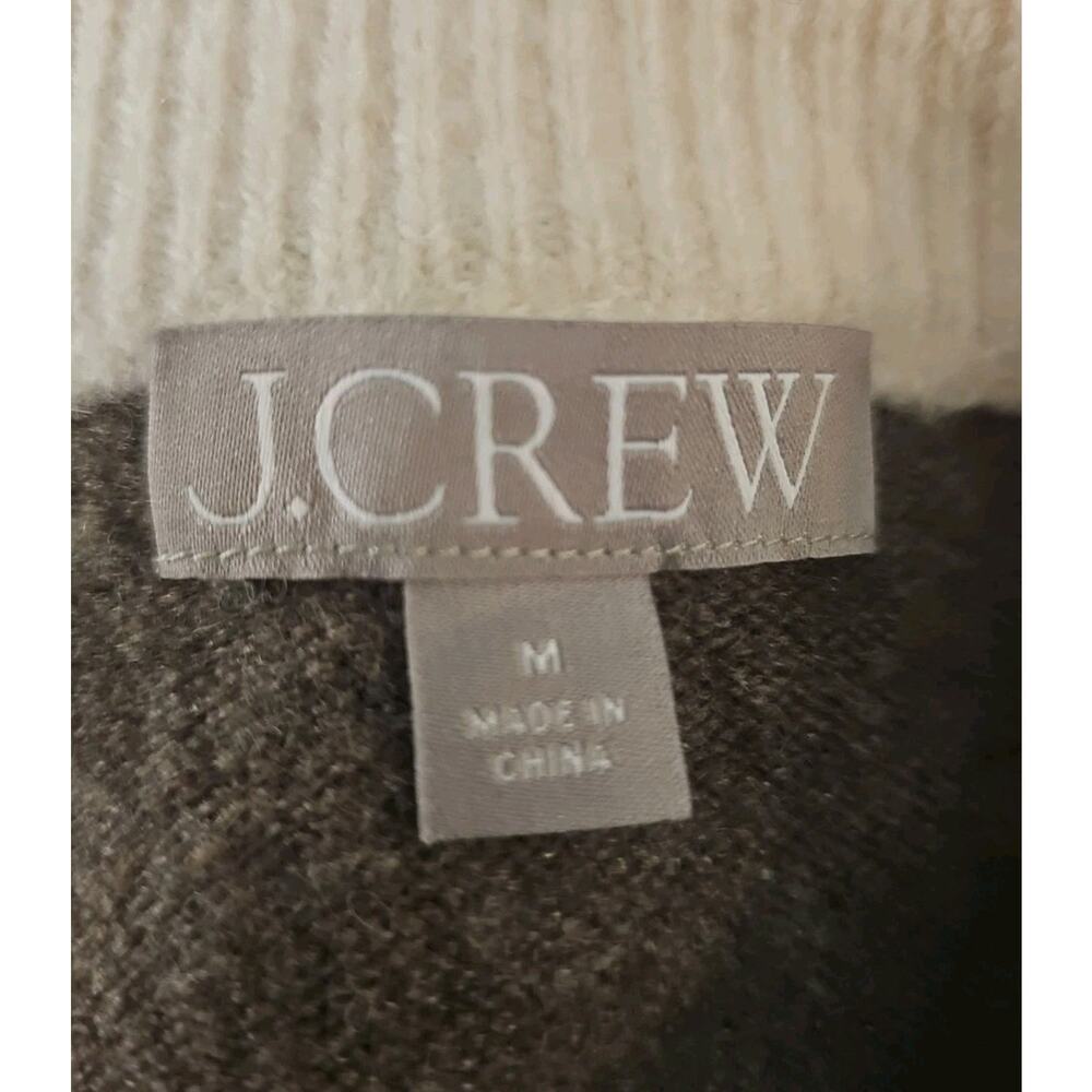 J Crew Fair Isle Cardigan Womens Heather Fawn Muslin Alpaca/Merino Wool M - Picture 6 of 8